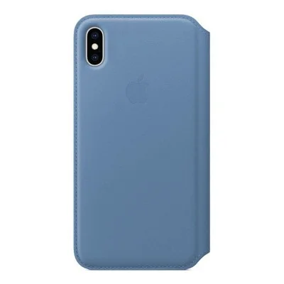 Apple Iphone Xs Max Leather Folio Case - Cornflower